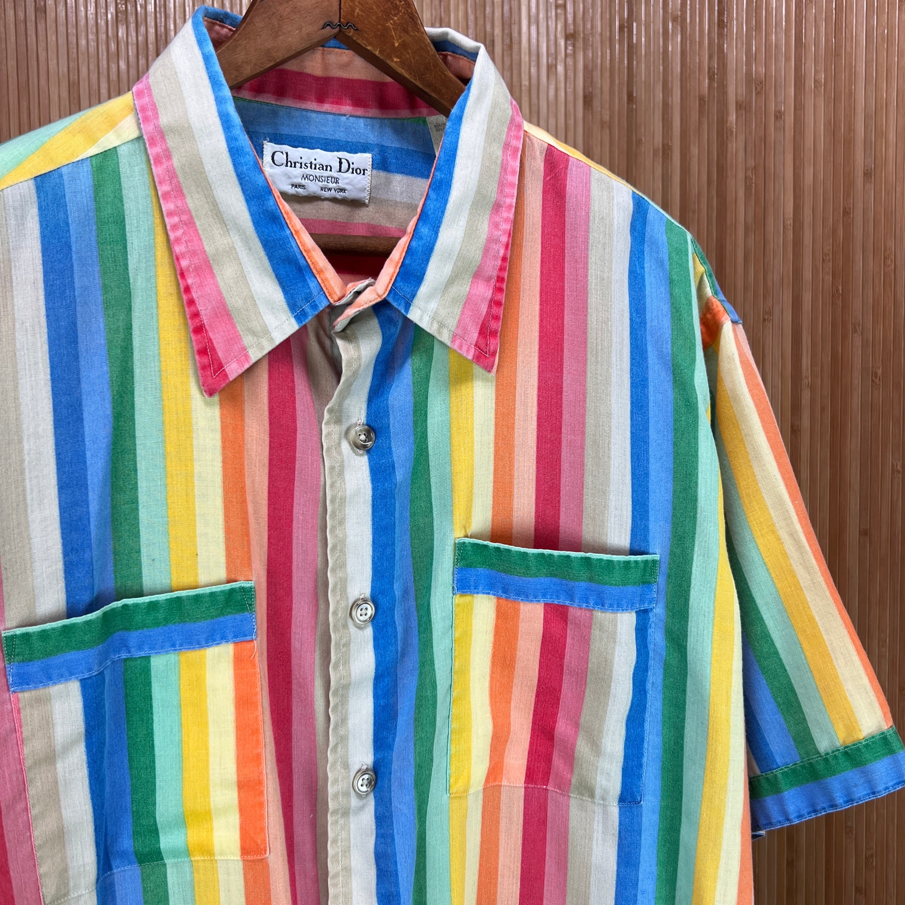 Vintage 80s Christian Dior Striped shirt