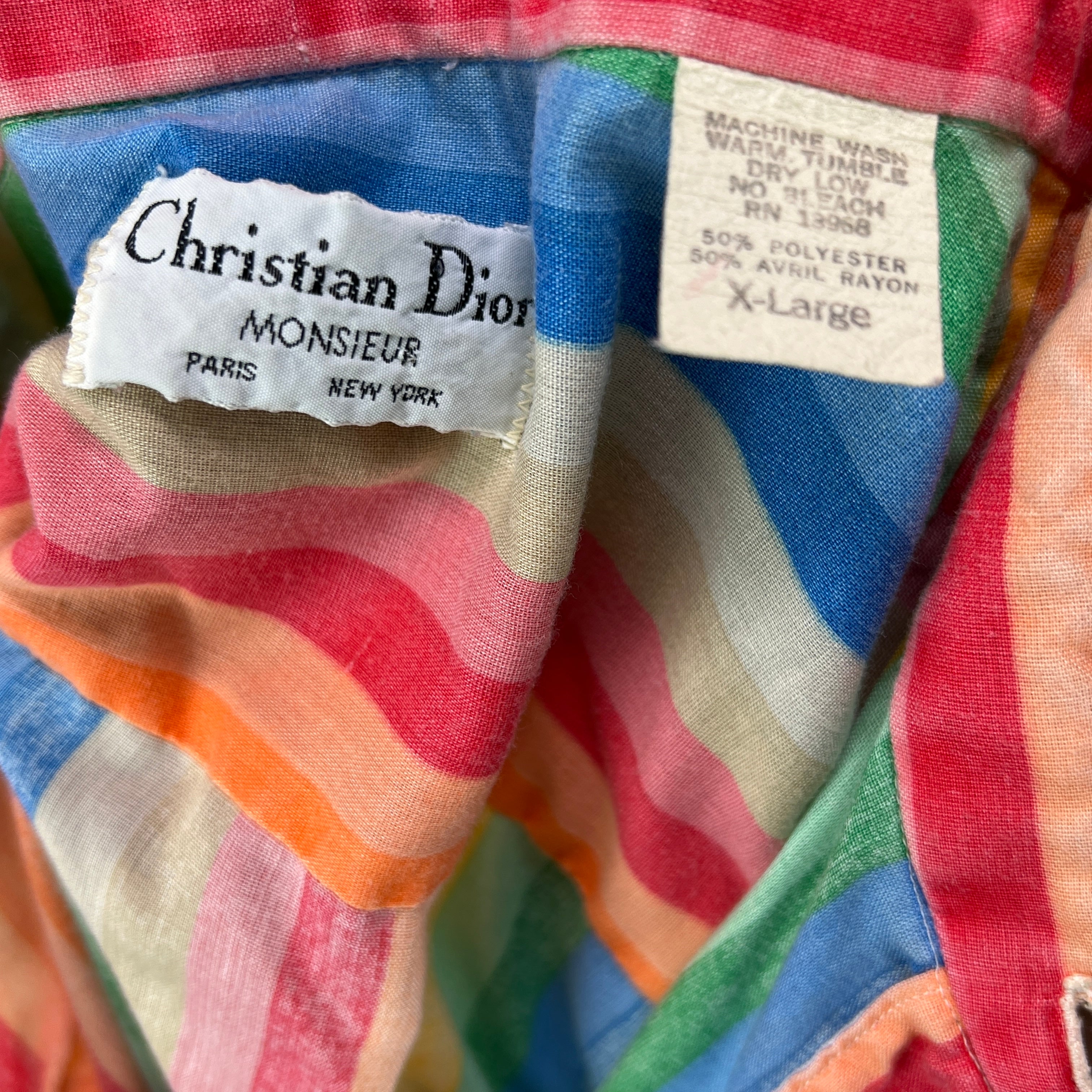Vintage 80s Christian Dior Striped shirt – Leisure Centre NYC