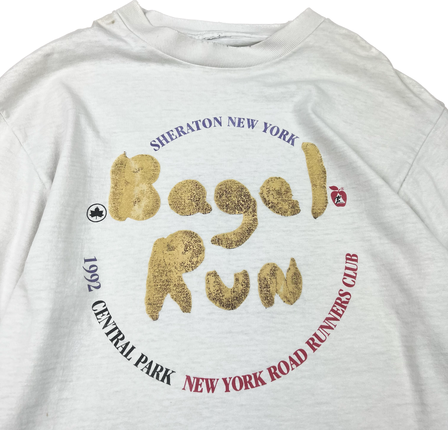 1992 New York Bagel Run Long Sleeve T-Shirt // M